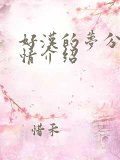 好汉的梦分集剧情介绍