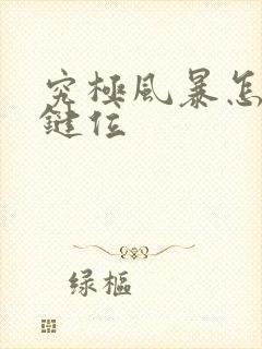 究极风暴怎么改键位