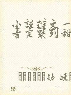 小说推文一口气看完系列甜文