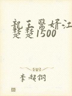 龙王医婿江辰唐楚楚1500