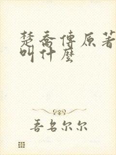 楚乔传原著小说叫什么