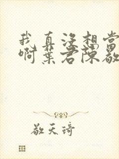 我真没想当皇帝啊叶君陈敬