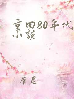重回80年代的小说