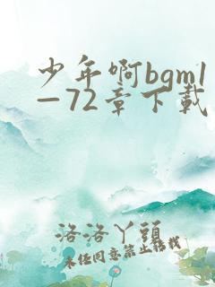 少年啊bgm1—72章下载