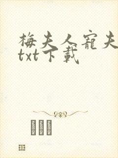 梅夫人宠夫日常txt下载