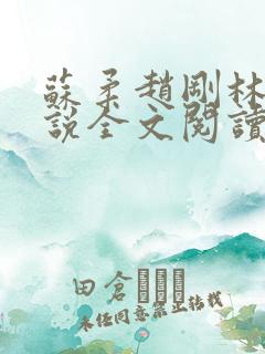 苏柔赵刚林风小说全文阅读