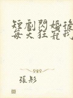 短剧闪婚后大叔每天狂宠我