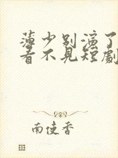 薄少别演了夫人看不见短剧免费观看