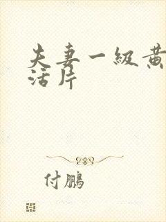 夫妻一级黄色生活片