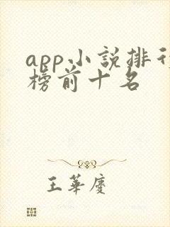 app小说排行榜前十名