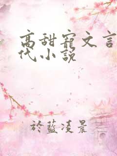 高甜宠文言情现代小说