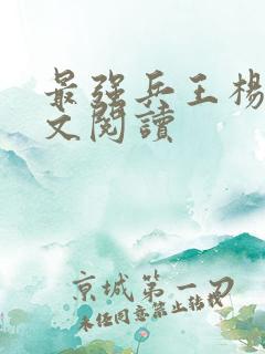 最强兵王杨洛全文阅读