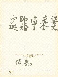 少帅你老婆又要逃婚了全文免费阅读