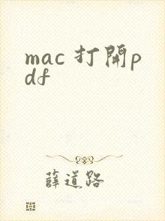 mac 打开pdf