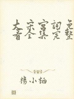 大宋宫词免费观看全集完整版西瓜