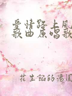 爱情路上风雨多歌曲原唱歌词