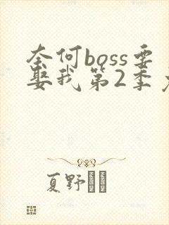 奈何boss要娶我第2季免费观看