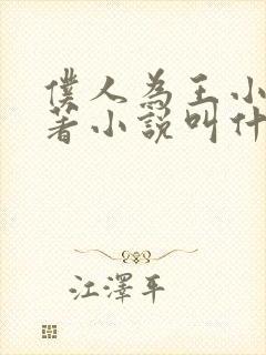 仆人为王小说原著小说叫什么名字