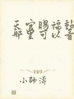 天官赐福动漫在哪里可以看全集