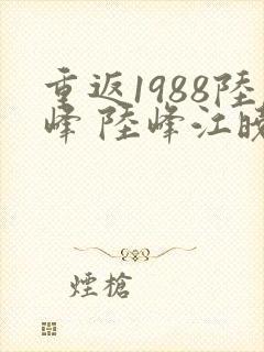重返1988陆峰 陆峰江晓燕