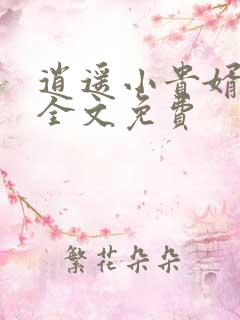 逍遥小贵婿小说全文免费