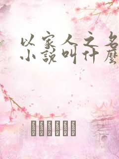 以家人之名原著小说叫什么