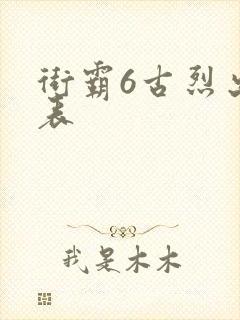 街霸6古烈出招表