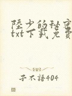 陆少的秘密恋人txt下载免费