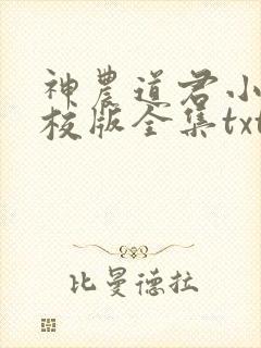 神农道君小说精校版全集txt