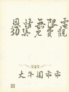 恩情无限电视剧30集免费观看