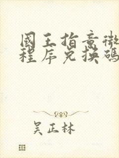 国王指意微信小程序兑换码