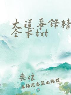 大道争锋精校版全本txt