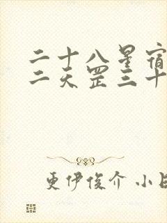 二十八星宿七十二天罡三十六地煞