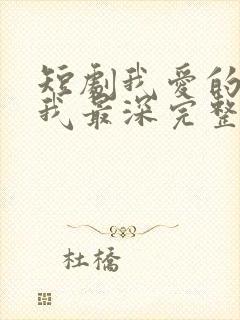 短剧我爱的人伤我最深完整版