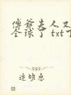 傅爷夫人又惊艳全球了 txt下载