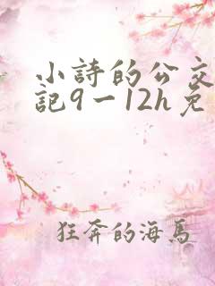 小诗的公交车日记9一12h免费阅读
