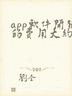 app软件开发的费用大约多少