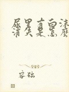 尿里有白沫子不消失是怎么回事