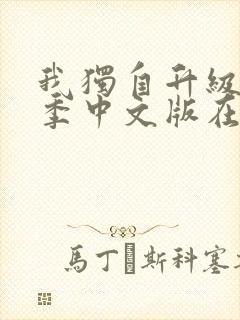 我独自升级第二季中文版在线观看