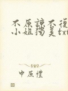 不原谅不复合苏小姐独美txt下载全本免费