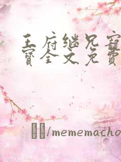 王府继兄宠我如宝全文免费阅读小说