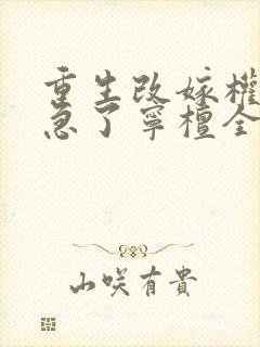 重生改嫁权臣他急了宁檀全文