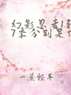 幻影忍者1到17季分别是什么