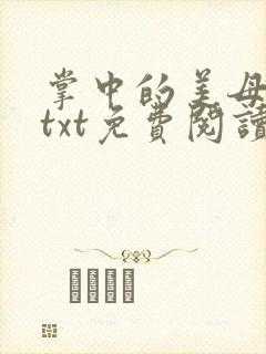 掌中的美母版主txt免费阅读