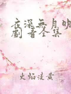夜深无月明 短剧 看全集