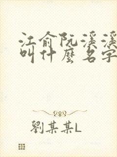 江俞阮溪溪小说叫什么名字