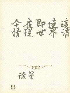 今夜即使这份恋情从世界消失电影