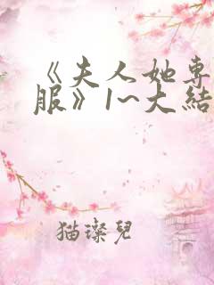 《夫人她专治不服》1~大结局