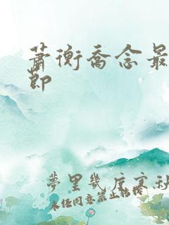 萧衡乔念最新章节