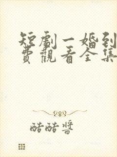 短剧一婚到底免费观看全集高清